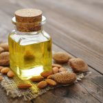 Almond oil in bottle