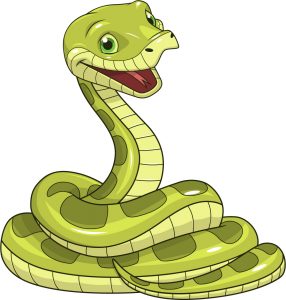 green-funny-snake