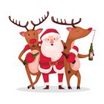 Santa-Claus-and-reindeer