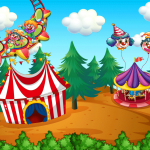 Theme-park-with-circus-on-the-field