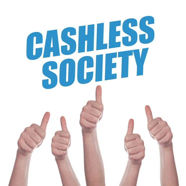 cashless thumbs-up-for-cashless-society