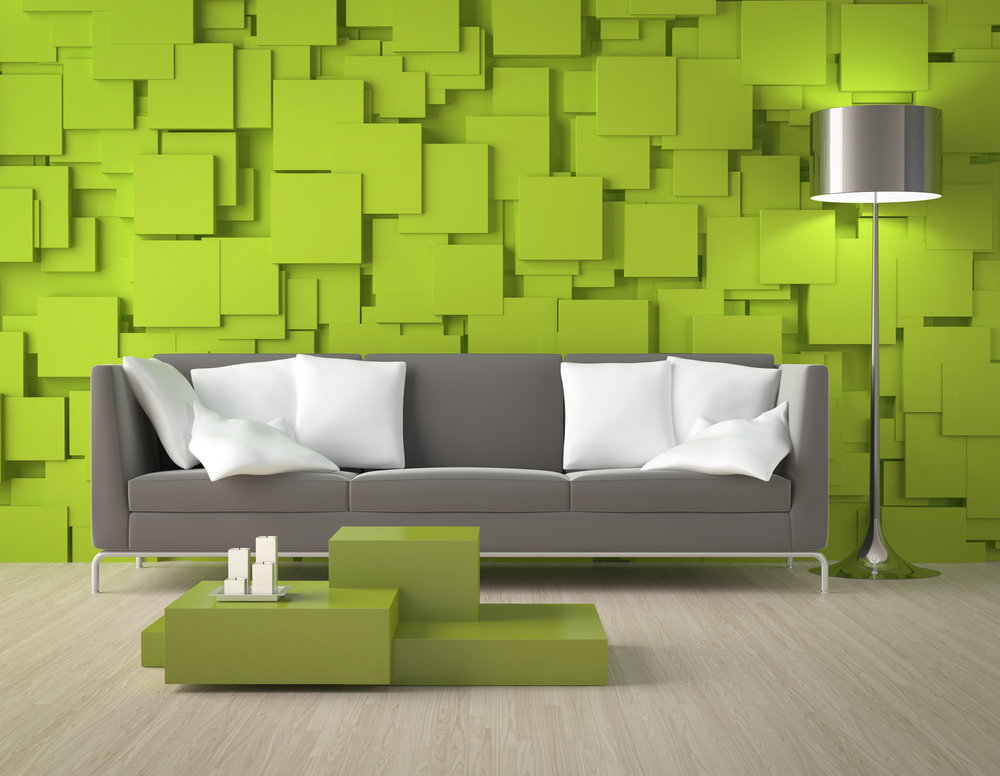 interior-design-modern-room-green-wall