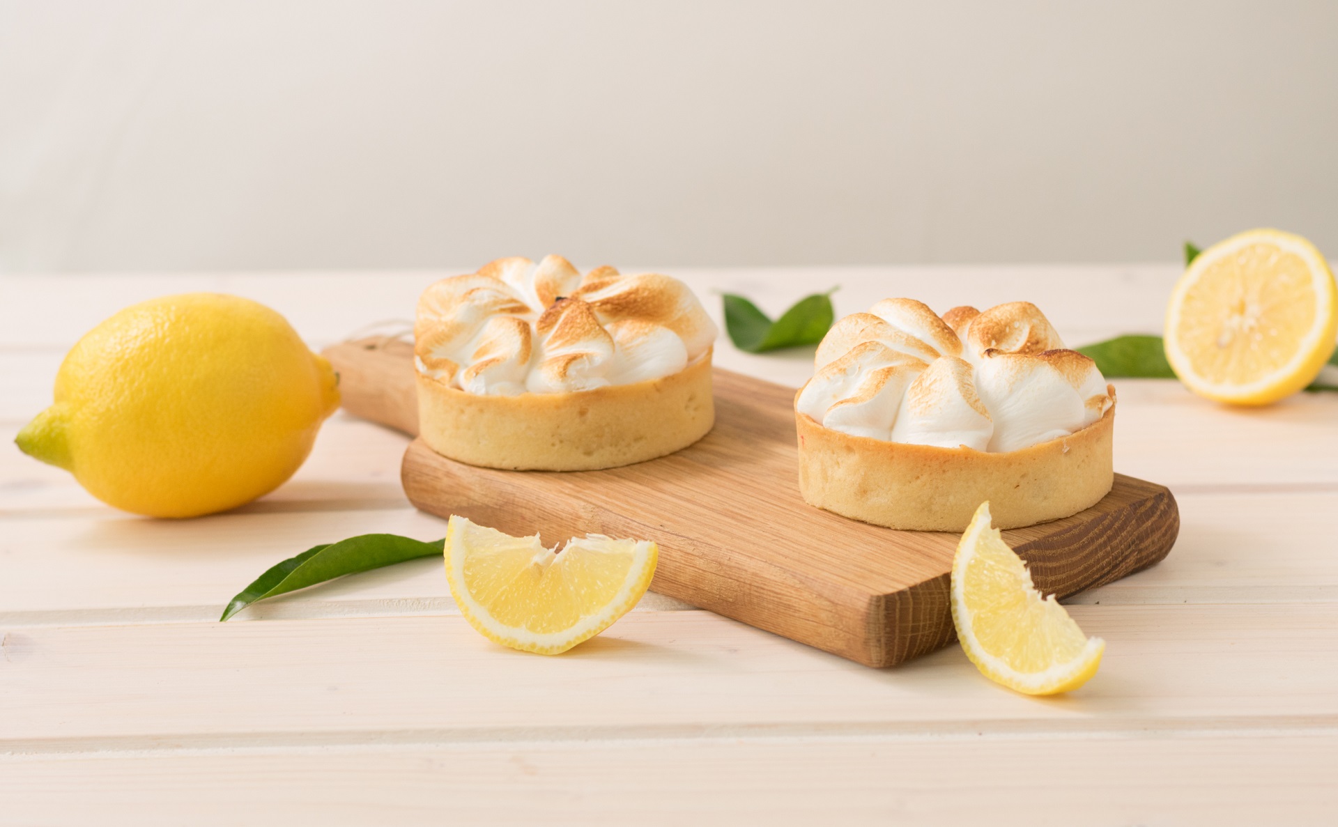 Lemon meringue tarts. 