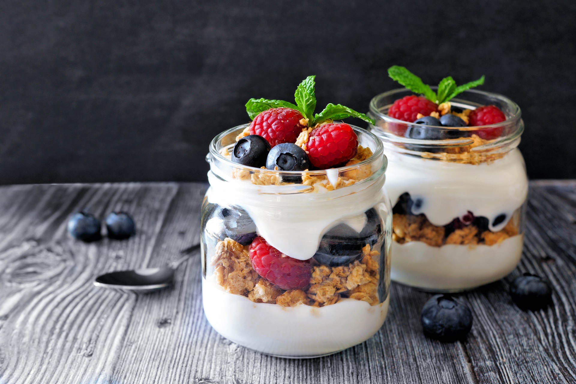 Trifle pudding in a jar. 