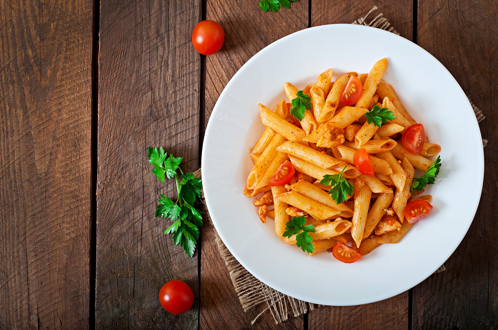 Penne is a type of pasta. 