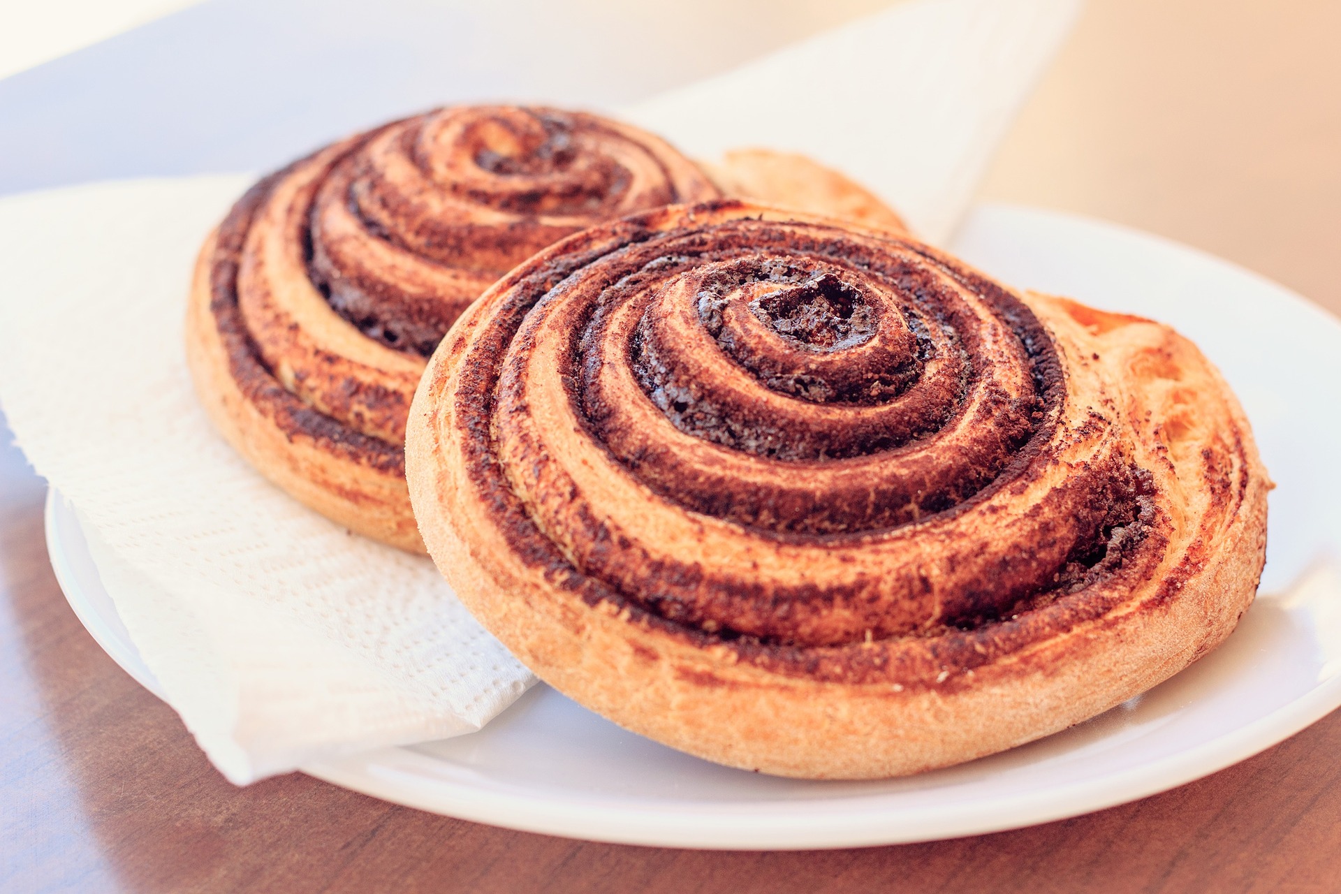 Cinnamon rolls as an alternative to the traditional birthday cake. 
