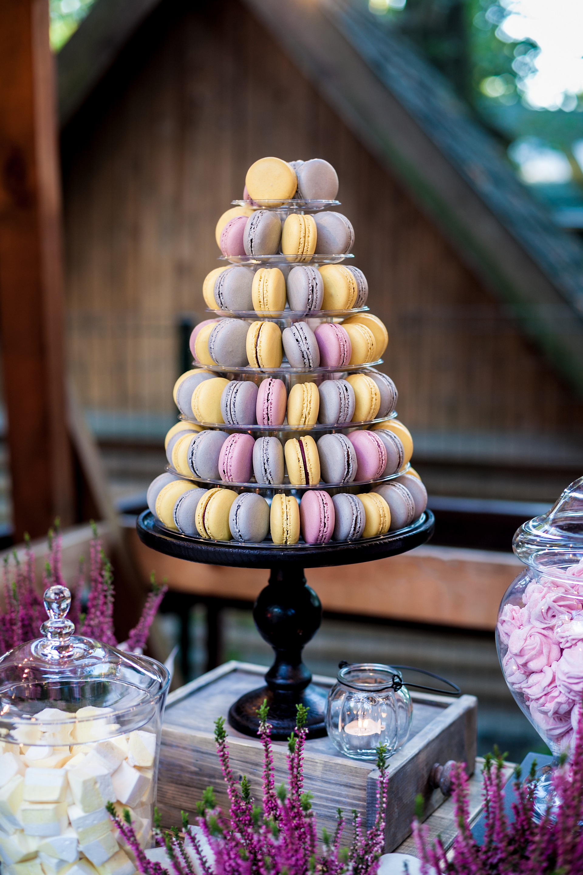 Macaron tower instead of a conventional birthday cake. 