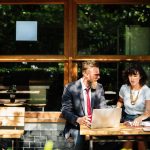 business-lunch-man-woman-outdoors